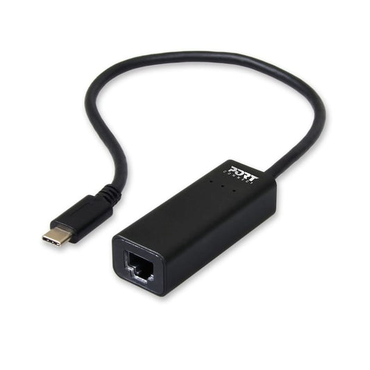Port USB Type-C to RJ45 5Gbps 30cm Adapter - Black