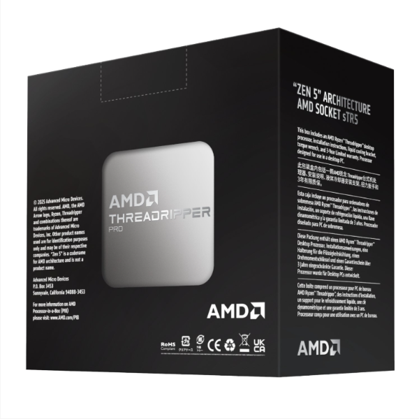 AMD Threadripper Pro processor packaging on a white background