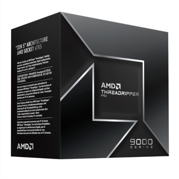 AMD Threadripper Pro processor packaging on a white background