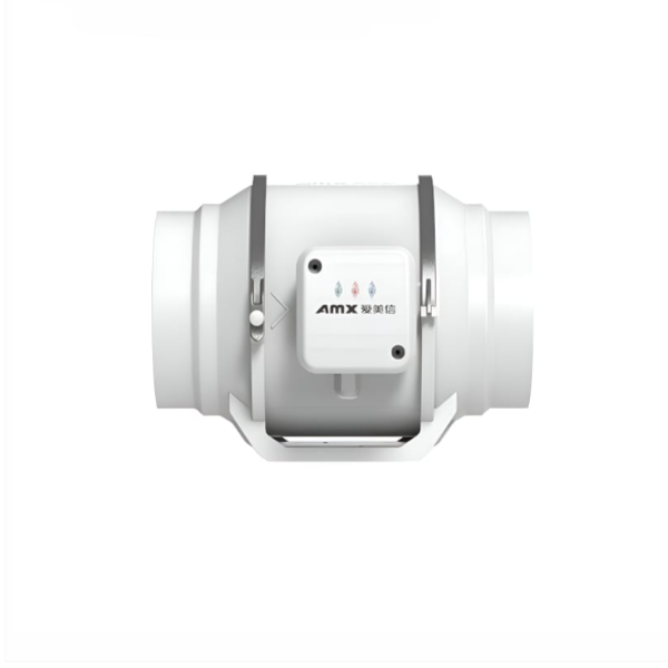 White duct connector with AMX logo on a white background