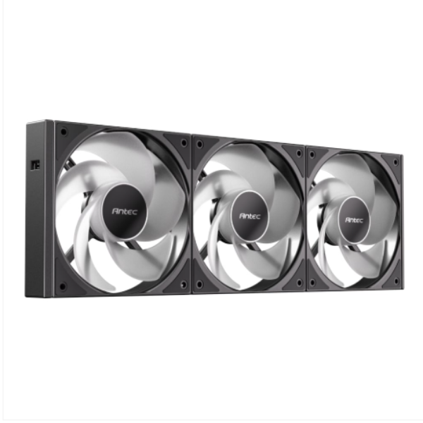 Three Antec fans on a white background