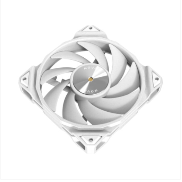 White computer fan on a white background