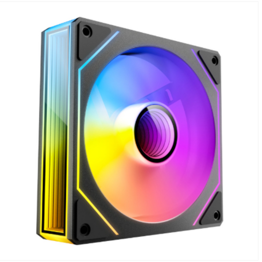 Antec VISION PWM 120mm ARGB Reverse Infinity Mirror Case Fan 3 Pack Black