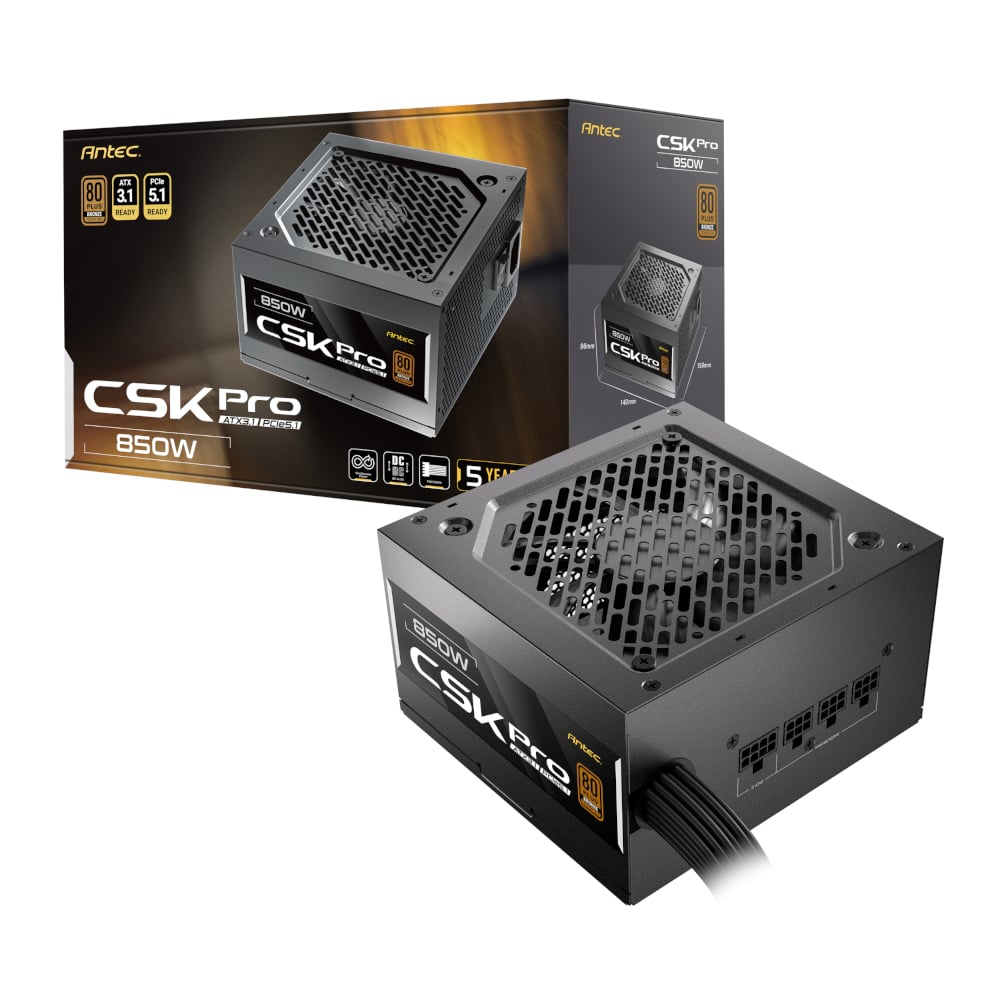 Antec FLUX ATX Gaming Chassis and CSK 850W Power Supply Pro Combo