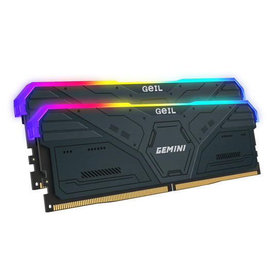 Geil Gemini RGB 64GB KIT(2X32GB) 6000MHz DDR5 Desktop Gaming Memory - Grey