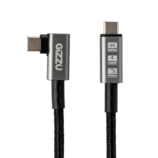 Gizzu 100W 10Gbps Type-C Angled 1m Cable