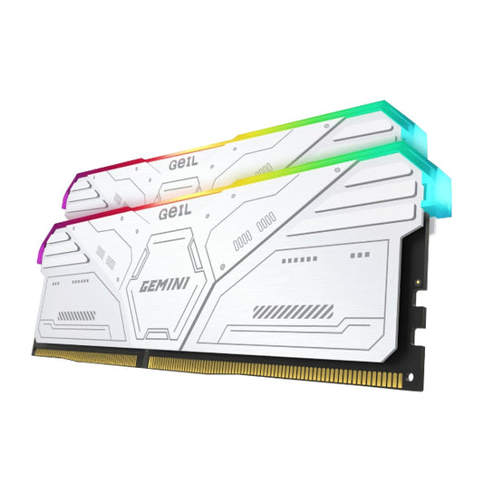 GeIL Gemini RGB 32GB DDR5 6000MHz Desktop Gaming Memory Kit (2 x 16GB) – White