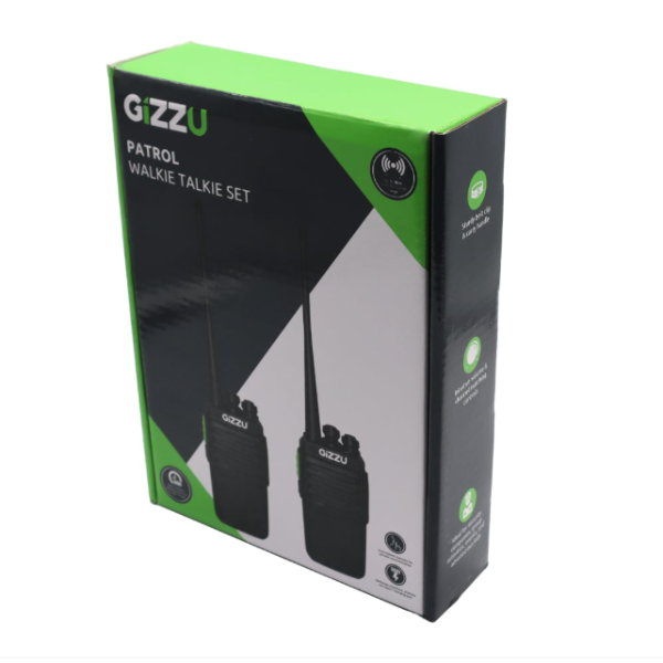 Gzzu Patrol Walkie Talkie Set packaging on a white background
