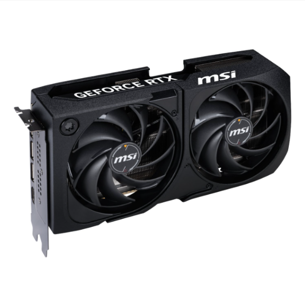 MSI GeForce RTX graphics card with dual fans on a white background
