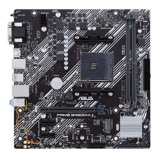 ASUS PRIME B450M-K II mATX Motherboard - AM4, DDR4, HDMI, M.2, USB3.2