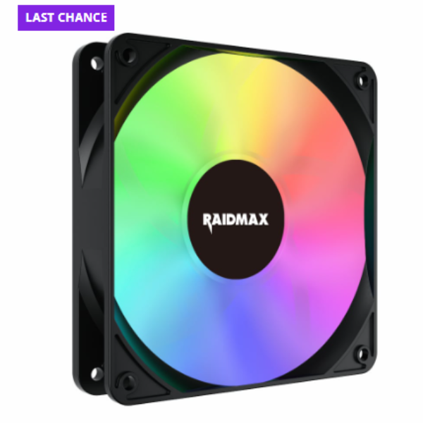 Raidmax NVX120FBDC4 120mm 3pin ARGB 4in1 Fan - Black
