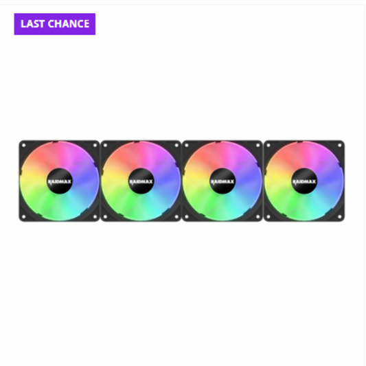 Raidmax NVX120FBDC4 120mm 3pin ARGB 4in1 Fan - Black