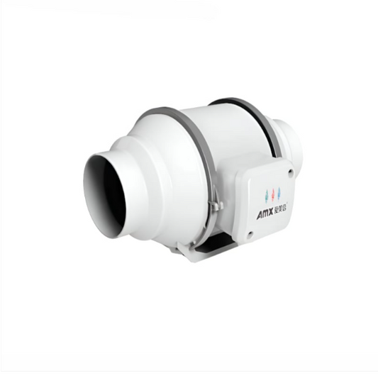 White duct connector with AMX logo on a white background