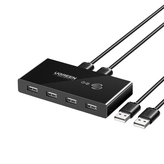 UGREEN USB 3.0 4-Port Switch Box, with 1.5m USB Cables