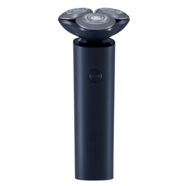 Black electric shaver on a white background
