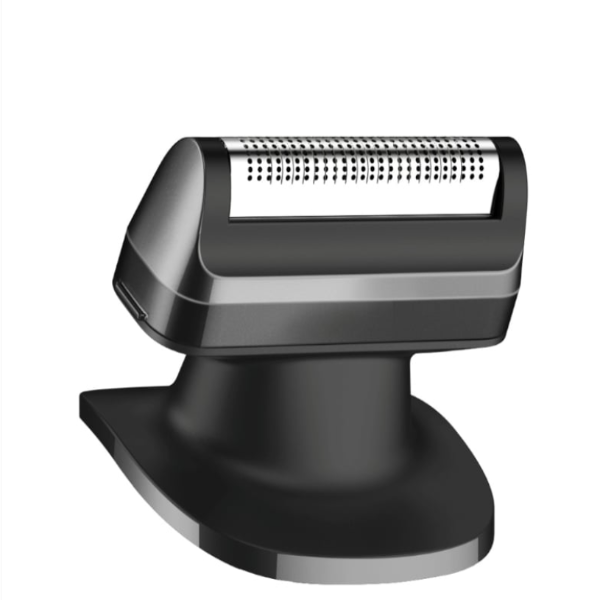 Black and silver car air freshener with a large suction cup on a white background