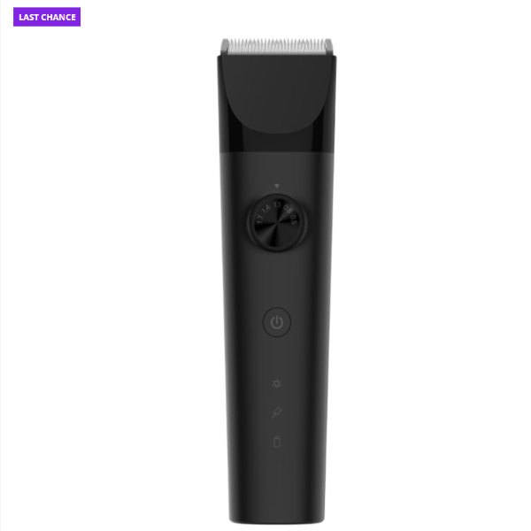 Black hair trimmer on a white background