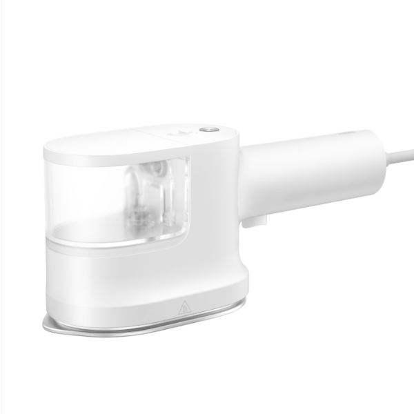 White electronic device with a clear component on a white background