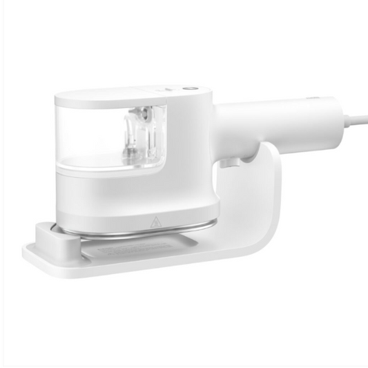 White electronic device with a clear component on a white background