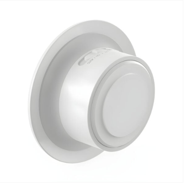 White door handle on a white background