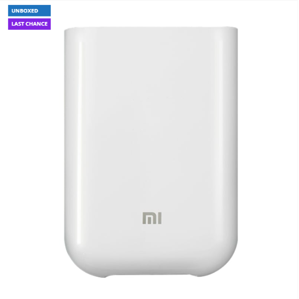 White power bank with Xiaomi logo on a white background