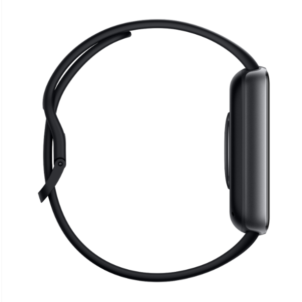 Black smartwatch on a white background