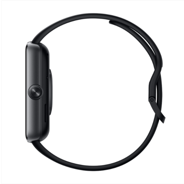 Black smartwatch on a white background