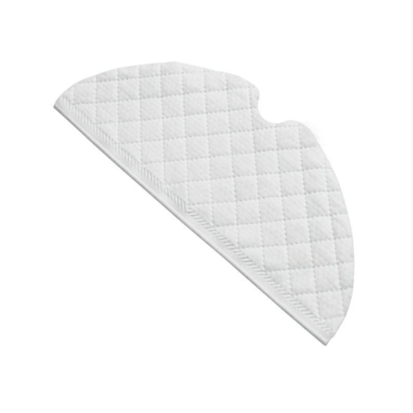 White quilted pet bed on a white background