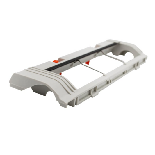 White plastic component on a white background