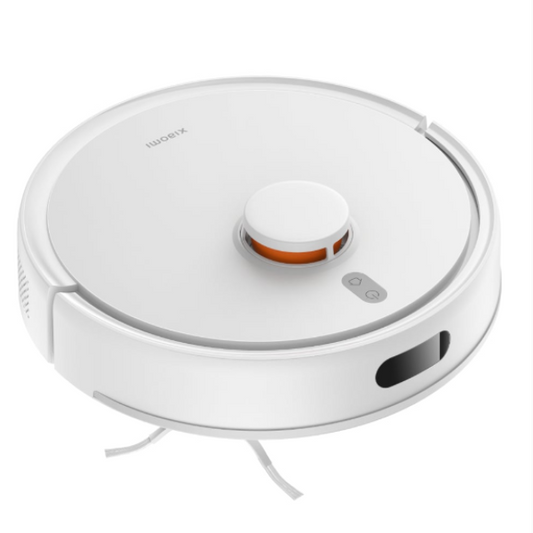 Roborock robot vacuum cleaner on a white background