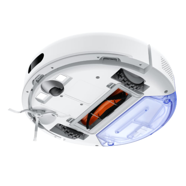 Robotic vacuum cleaner on a white background
