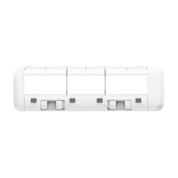 White electronic device with multiple ports on a white background