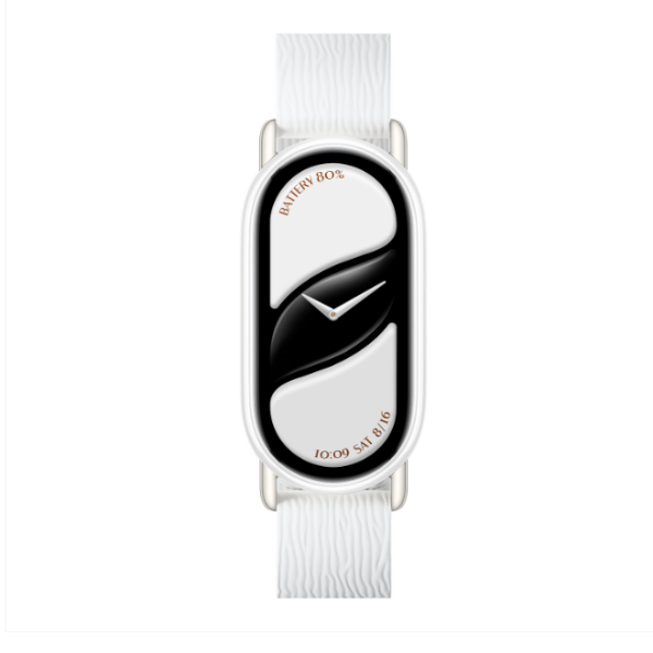Xiaomi Smart Band 10 Magnetic Kona Leather Strap - Glacier White