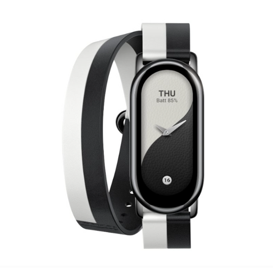 Xiaomi Smart Band 8 Double Wrap Strap - Black and white
