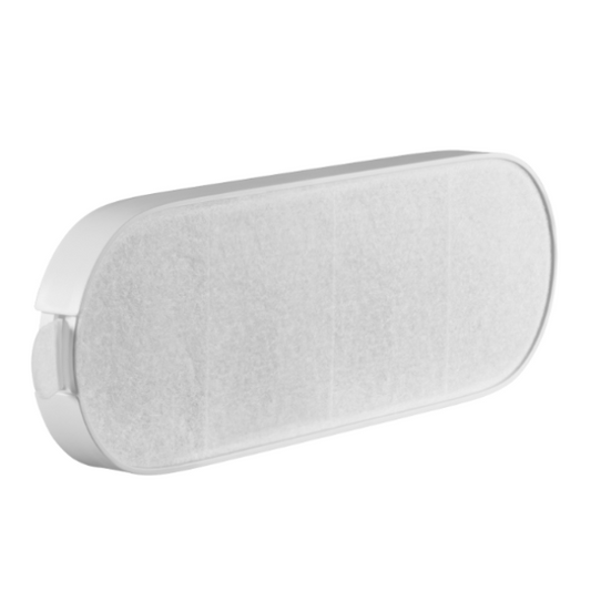 White rectangular outdoor speaker on a white background