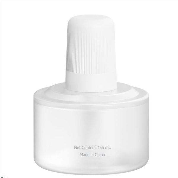 White bottle with cap on a white background