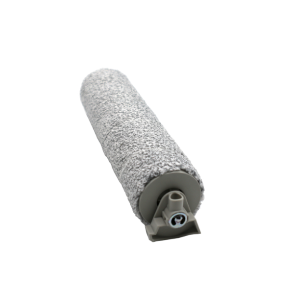 Gray textured roller on a white background
