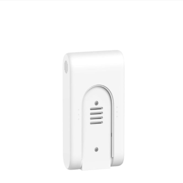 White electronic device on a white background