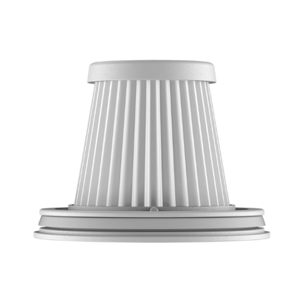 White pleated lampshade on a white background