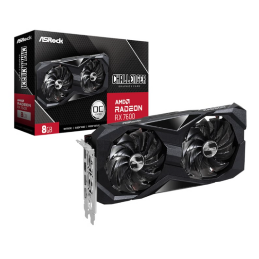ASRock Radeon RX7600 Challenger 8G OC GDDR6 128-BIT Graphics Card