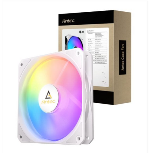 Antec P12 PWM 120mm ARGB Reverse Case Fan - White