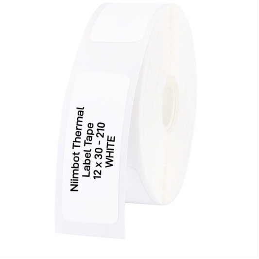 NIIMBOT D11/D110/D101/H1S Thermal Label 12x30mm - 210 Labels Per Roll - White