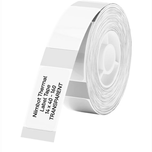 NIIMBOT D11/D110/D101/H1S Thermal Label 14x40mm - 160 Labels Per Roll - Transparent