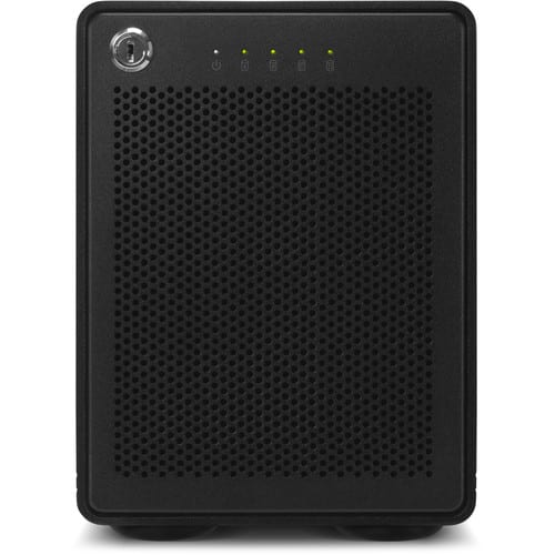 Black electronic device with a textured surface on a white background