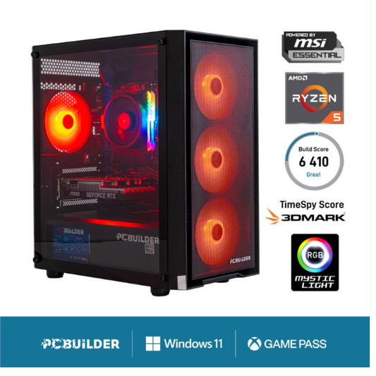 PCBuilder Ryzen 5 5500 SCOUT Windows 11 Gaming PC