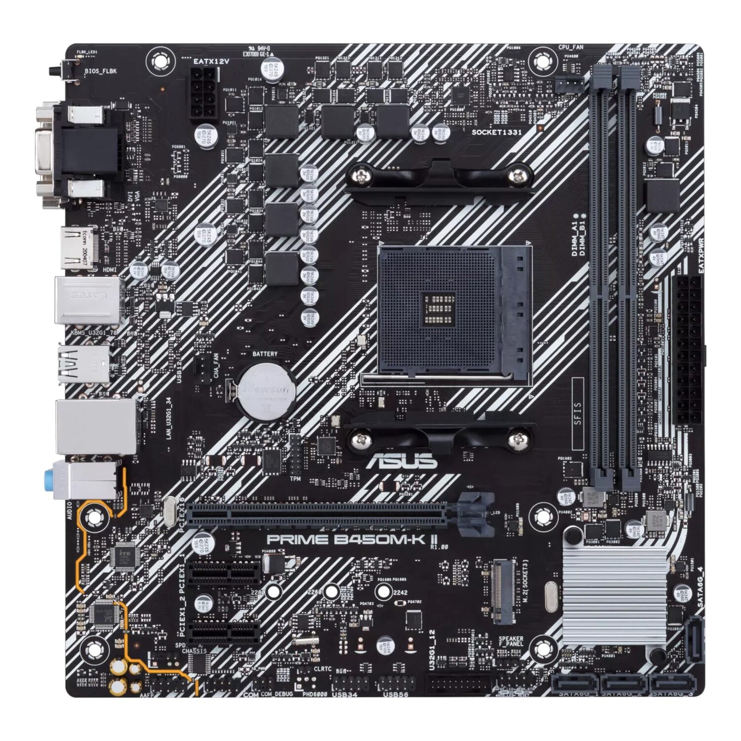 ASUS PRIME B450M-K II mATX Motherboard - AM4, DDR4, HDMI, M.2, USB3.2