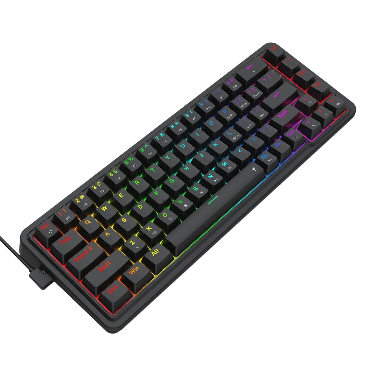 Redragon NOVA K709 65% Wired Gasket RGB Gaming Keyboard - Black