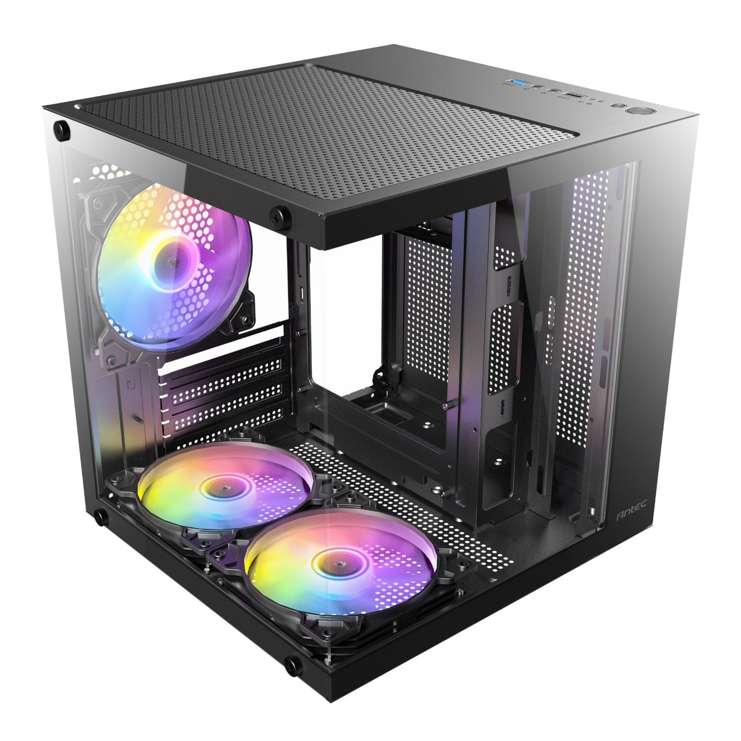Antec VCX10M RGB Micro-ATX | ITX ARGB Mini -Tower Gaming Chassis - Black