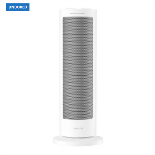 White and gray speaker on a white background with 'UNBOXED' branding.