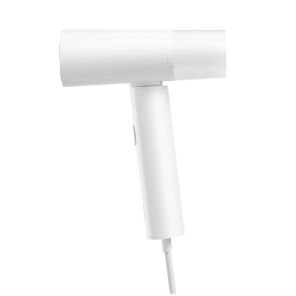 White hair dryer on a white background